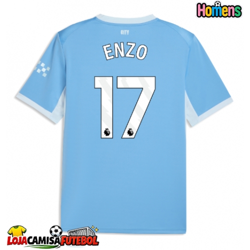 Camisa de Futebol Manchester City Enzo Fernandez #17 Equipamento Principal 2026-27 Manga Curta